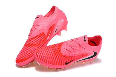 Unisex Nike Phantom 6 Low Elite FG Firm Ground Low-Tops Football Boots - Pink/Neon Burst/Black Shine