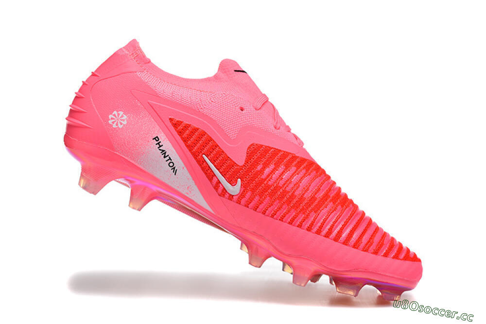 Unisex Nike Phantom 6 Low Elite FG Firm Ground Low-Tops Football Boots - Pink/Neon Burst/Black Shine 7