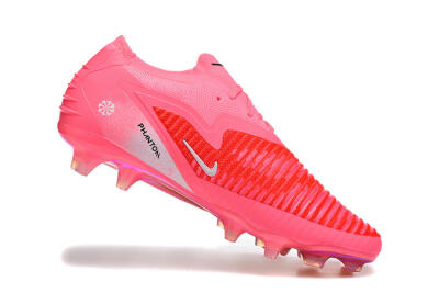Unisex Nike Phantom 6 Low Elite FG Firm Ground Low-Tops Football Boots - Pink/Neon Burst/Black Shine