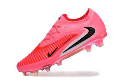 Unisex Nike Phantom 6 Low Elite FG Firm Ground Low-Tops Football Boots - Pink/Neon Burst/Black Shine