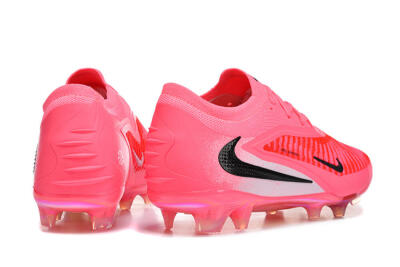 Unisex Nike Phantom 6 Low Elite FG Firm Ground Low-Tops Football Boots - Pink/Neon Burst/Black Shine
