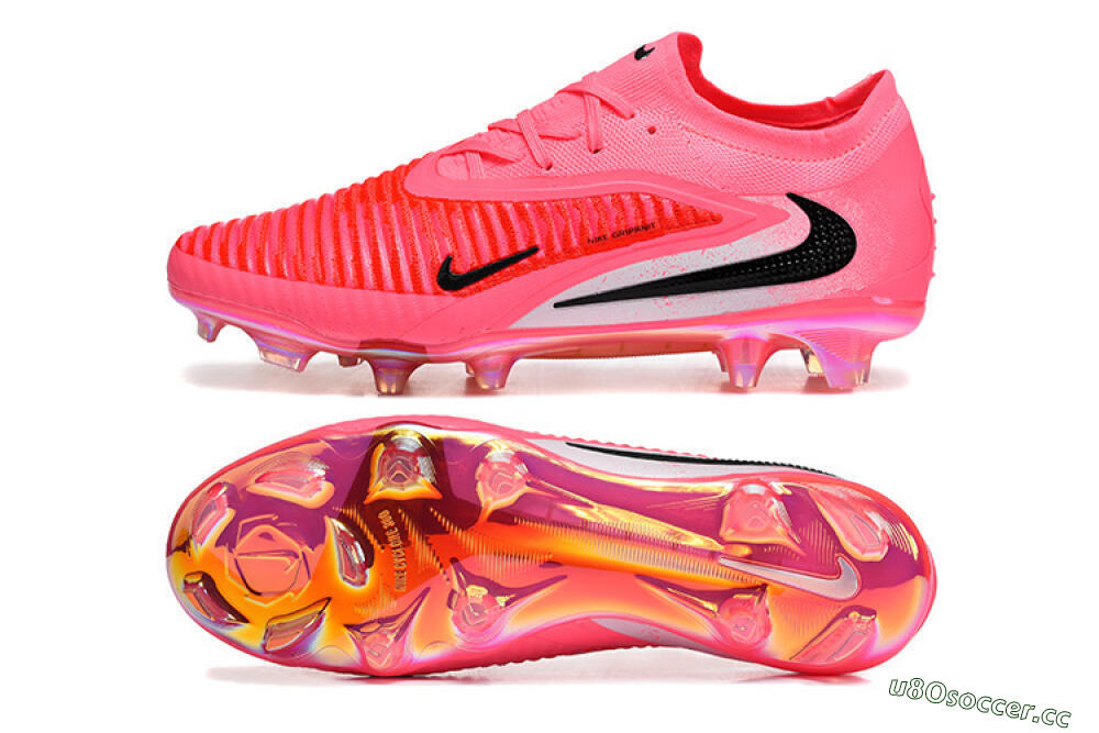 Unisex Nike Phantom 6 Low Elite FG Firm Ground Low-Tops Football Boots - Pink/Neon Burst/Black Shine 1