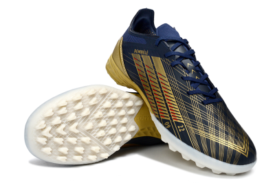 Men's Adidas F50 Pro TF Artificial Turf Low-Tops Football Shoes - Navy/Gold/Crimson