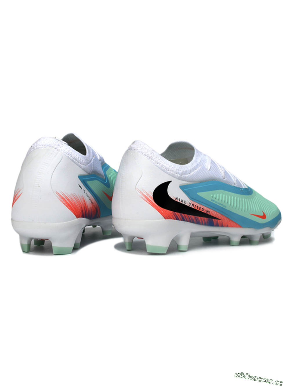 Unisex Nike Phantom 6 Low Elite FG Firm Ground Low-Tops Football Boots - Aqua/Coral Burst/Sky Blue 6