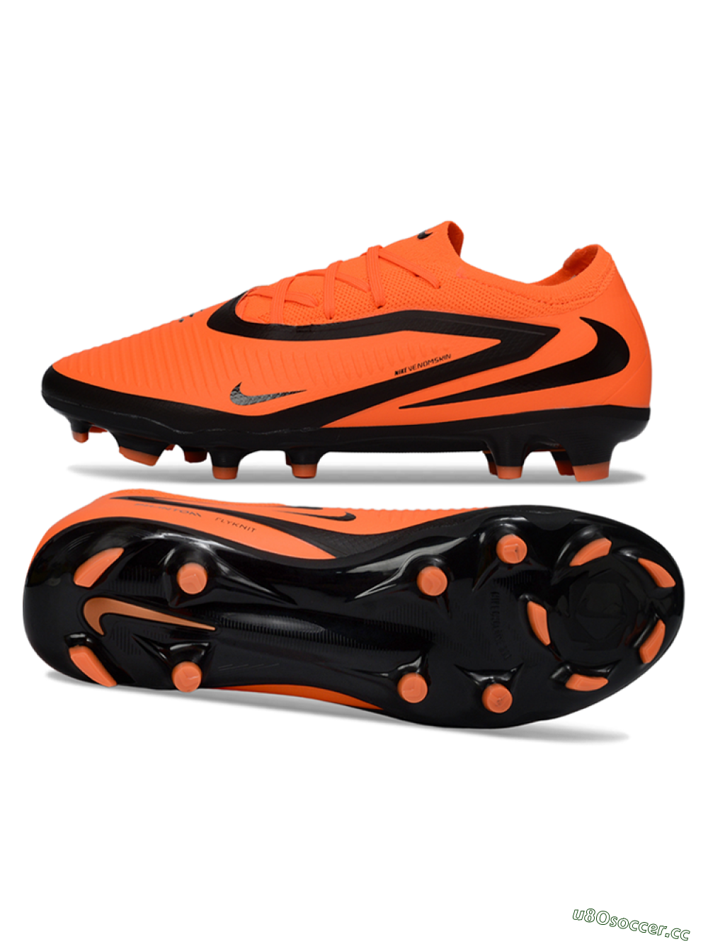 Unisex Nike Phantom 6 Low Elite FG Firm Ground Low-Tops Football Boots - Orange/Electric Orange/Deep Black 1