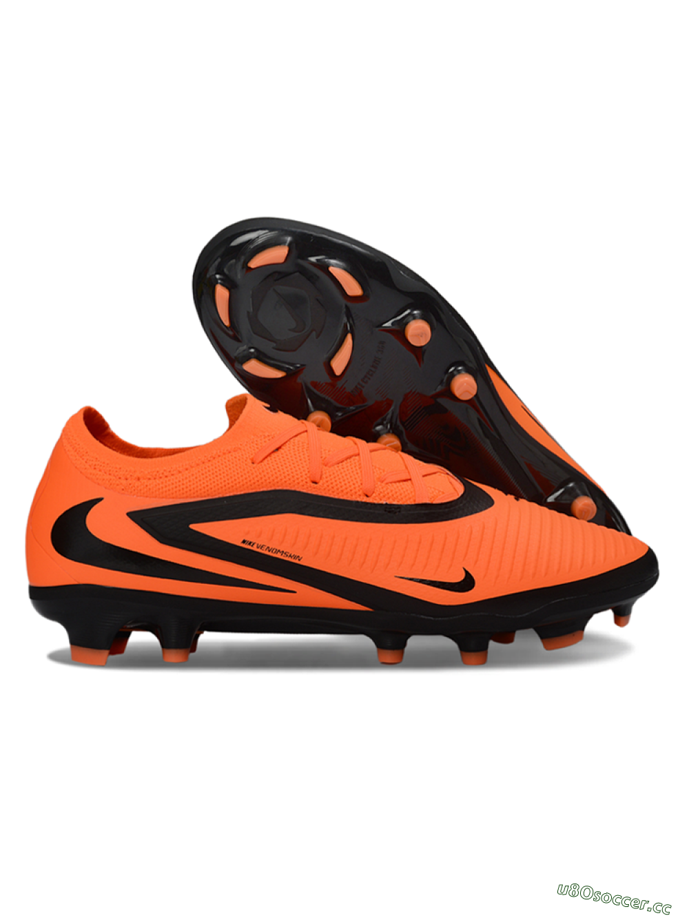 Unisex Nike Phantom 6 Low Elite FG Firm Ground Low-Tops Football Boots - Orange/Electric Orange/Deep Black 2