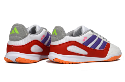 Men's Adidas Top Sala IC Indoor & Futsal Low-Tops Football Shoes - White/Crimson/Amethyst