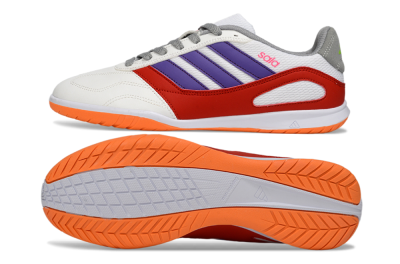 Men's Adidas Top Sala IC Indoor & Futsal Low-Tops Football Shoes - White/Crimson/Amethyst