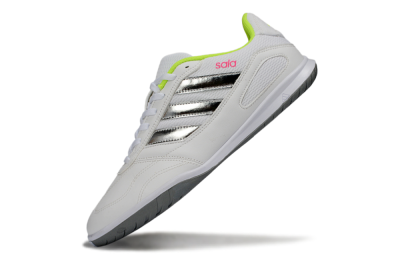 Men's Adidas Top Sala IC Indoor & Futsal Low-Tops Football Shoes - White/Neon Green/Silver