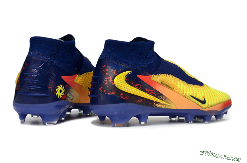 Men's Nike Phantom 6 High Elite FG Firm Ground High-Tops Football Boots - Yellow/Electric Sunrise/Night Sky 6