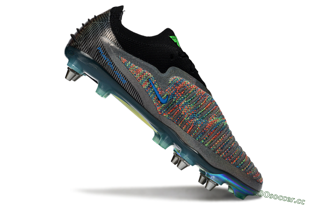 Unisex Nike Phantom 6 Low Elite SG Soft Ground Low-Tops Football Boots - Black/Vibrant Green/Fiery Red 4