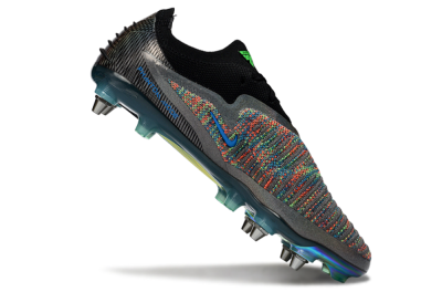 Unisex Nike Phantom 6 Low Elite SG Soft Ground Low-Tops Football Boots - Black/Vibrant Green/Fiery Red