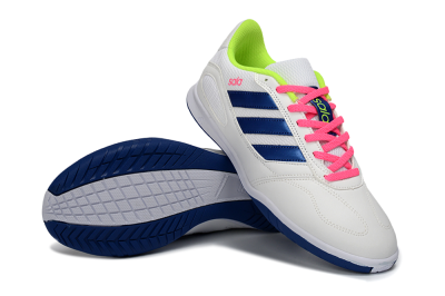Men's Adidas Top Sala IC Indoor & Futsal Low-Tops Football Shoes - White/Navy Blue/Pink