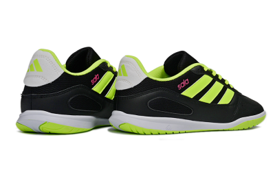 Men's Adidas Top Sala IC Indoor & Futsal Low-Tops Football Shoes - Black/Electric Green/White
