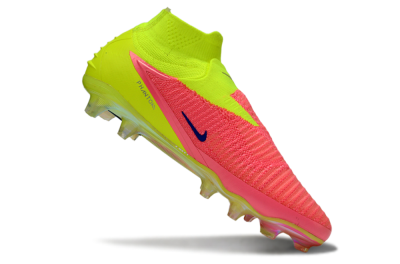 Unisex Nike Phantom 6 High Elite FG Firm Ground High-Tops Football Boots - Pink/Neon Green/Blue