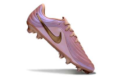 Men's Nike Tiempo Legend 10 Elite FG Firm Ground Low-Tops Football Boots - Pink/Soft Rose/Bronze