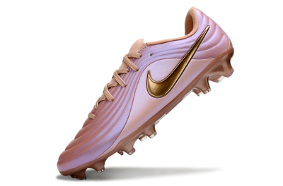 Men's Nike Tiempo Legend 10 Elite FG Firm Ground Low-Tops Football Boots - Pink/Soft Rose/Bronze