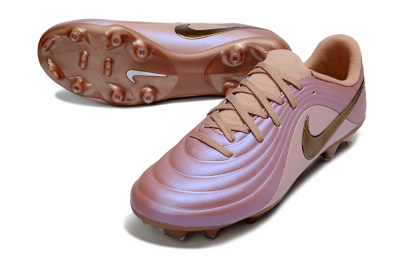 Men's Nike Tiempo Legend 10 Elite FG Firm Ground Low-Tops Football Boots - Pink/Soft Rose/Bronze