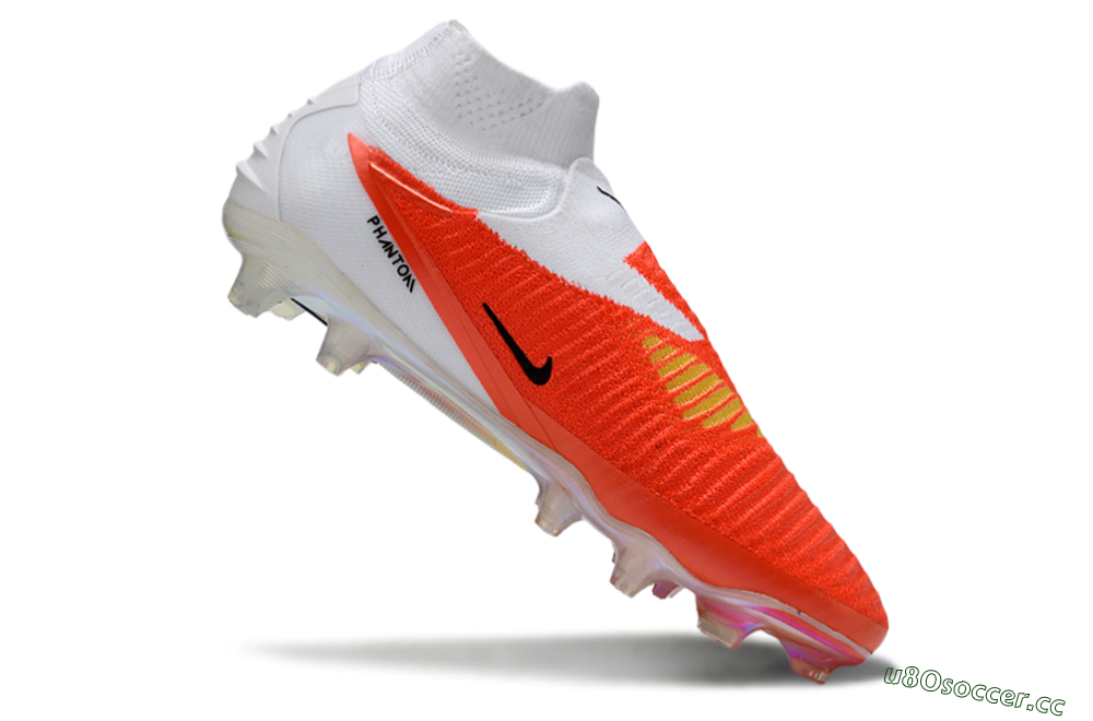 Unisex Nike Phantom 6 High Elite FG Firm Ground High-Tops Football Boots - Orange/Fiery Sunset/White Mist 4