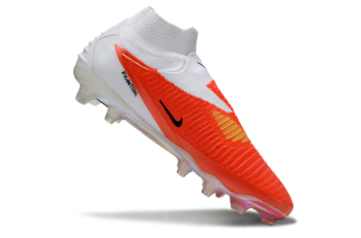 Unisex Nike Phantom 6 High Elite FG Firm Ground High-Tops Football Boots - Orange/Fiery Sunset/White Mist