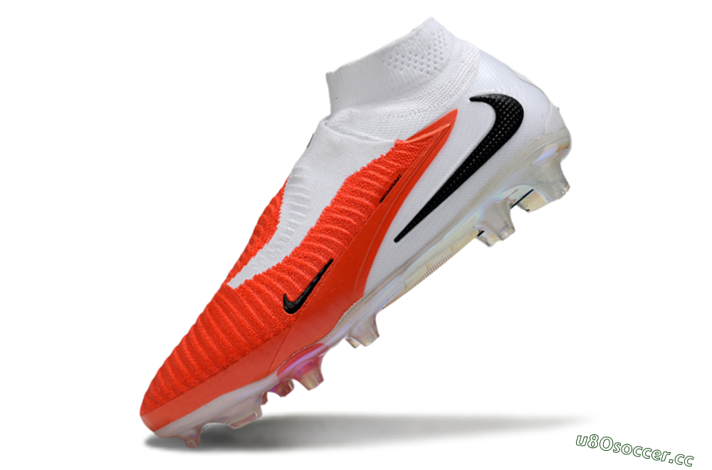 Unisex Nike Phantom 6 High Elite FG Firm Ground High-Tops Football Boots - Orange/Fiery Sunset/White Mist 5