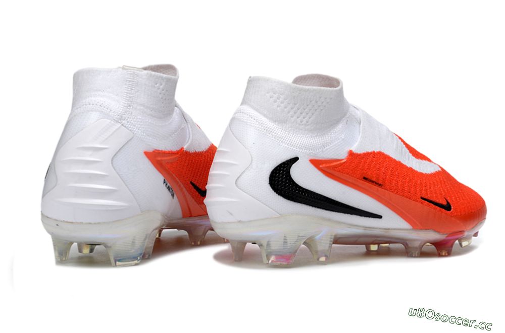 Unisex Nike Phantom 6 High Elite FG Firm Ground High-Tops Football Boots - Orange/Fiery Sunset/White Mist 6
