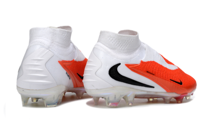 Unisex Nike Phantom 6 High Elite FG Firm Ground High-Tops Football Boots - Orange/Fiery Sunset/White Mist