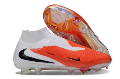 Unisex Nike Phantom 6 High Elite FG Firm Ground High-Tops Football Boots - Orange/Fiery Sunset/White Mist