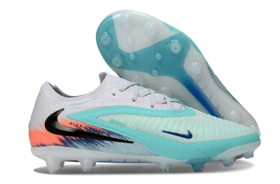 Men's Nike Phantom 6 Low Elite AG Artificial Grass Low-Tops Football Boots - Aqua/Coral Splash/Icy Blue