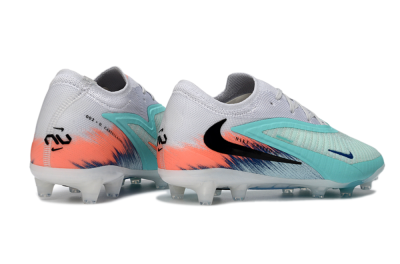 Men's Nike Phantom 6 Low Elite AG Artificial Grass Low-Tops Football Boots - Aqua/Coral Splash/Icy Blue