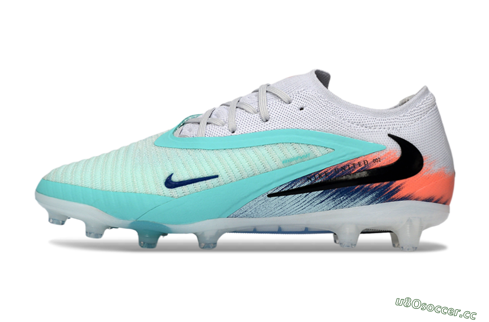 Men's Nike Phantom 6 Low Elite AG Artificial Grass Low-Tops Football Boots - Aqua/Coral Splash/Icy Blue 0