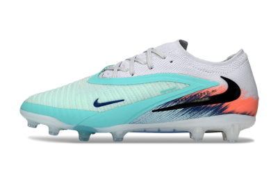 Men's Nike Phantom 6 Low Elite AG Artificial Grass Low-Tops Football Boots - Aqua/Coral Splash/Icy Blue