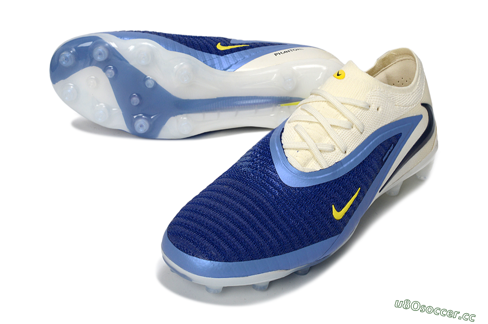 Men's Nike Phantom 6 Low Elite AG Artificial Grass Low-Tops Football Boots - Blue/Sky Blue/Navy Blue 3