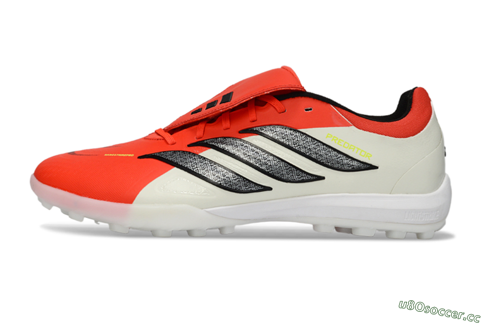 Men's Adidas Predator Elite Fold-Over Tongue TF Artificial Turf Low-Tops Football Shoes - Red/Bright Red/Black 0
