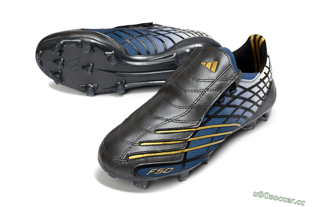 Unisex Adidas F50 Elite FG Firm Ground Low-Tops Football Boots - Blue/Golden Yellow/Black 3
