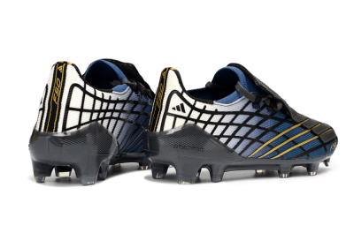 Unisex Adidas F50 Elite FG Firm Ground Low-Tops Football Boots - Blue/Golden Yellow/Black