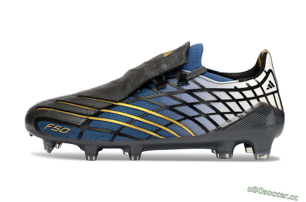 Unisex Adidas F50 Elite FG Firm Ground Low-Tops Football Boots - Blue/Golden Yellow/Black 0