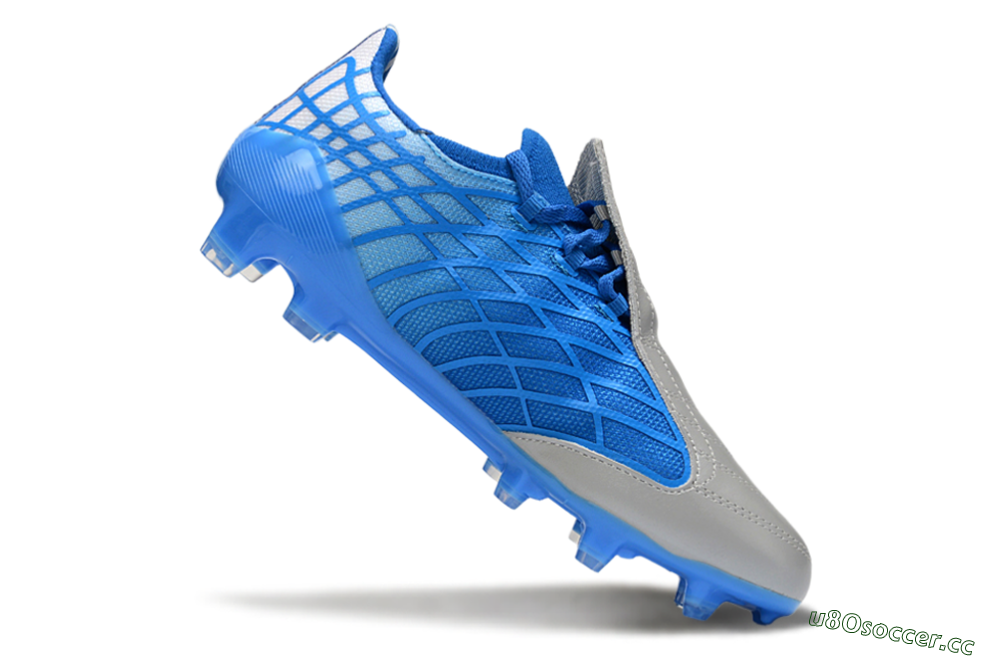 Unisex Adidas F50 Elite FG Firm Ground Low-Tops Football Boots - Blue/Sky Blue/Steel Gray 4