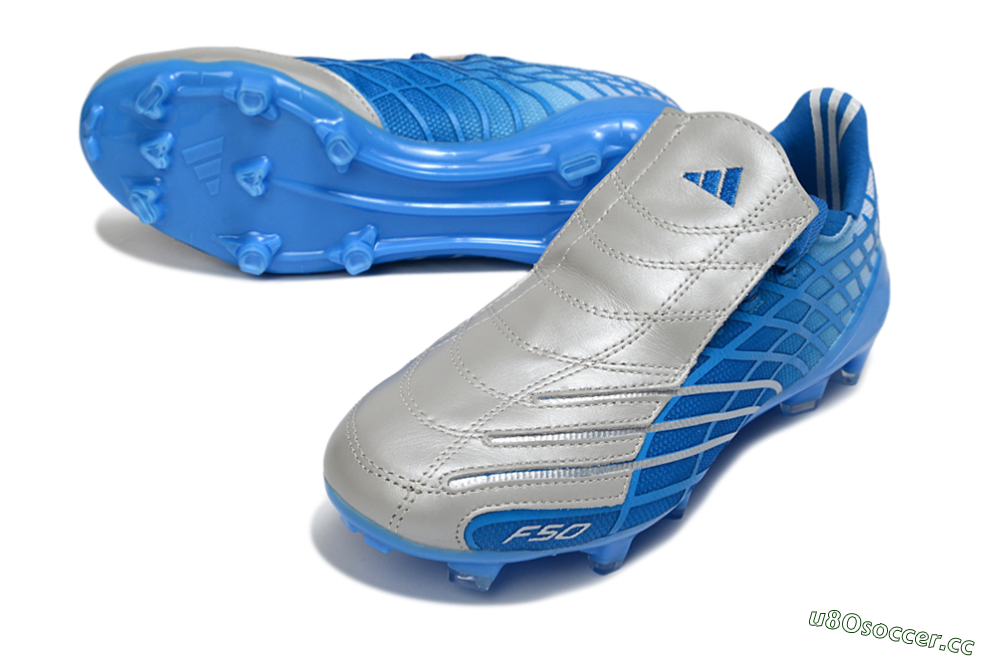Unisex Adidas F50 Elite FG Firm Ground Low-Tops Football Boots - Blue/Sky Blue/Steel Gray 3