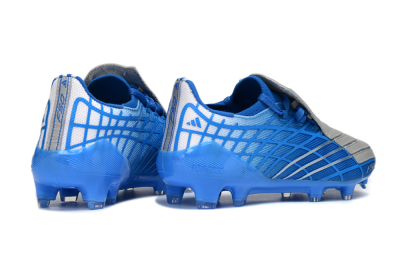 Unisex Adidas F50 Elite FG Firm Ground Low-Tops Football Boots - Blue/Sky Blue/Steel Gray