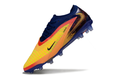 Men's Nike Phantom 6 Low Elite AG Artificial Grass Low-Tops Football Boots - Yellow/Navy Blue/Fiery Red