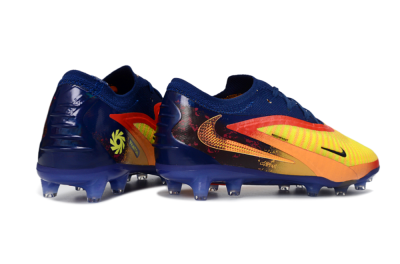 Men's Nike Phantom 6 Low Elite AG Artificial Grass Low-Tops Football Boots - Yellow/Navy Blue/Fiery Red