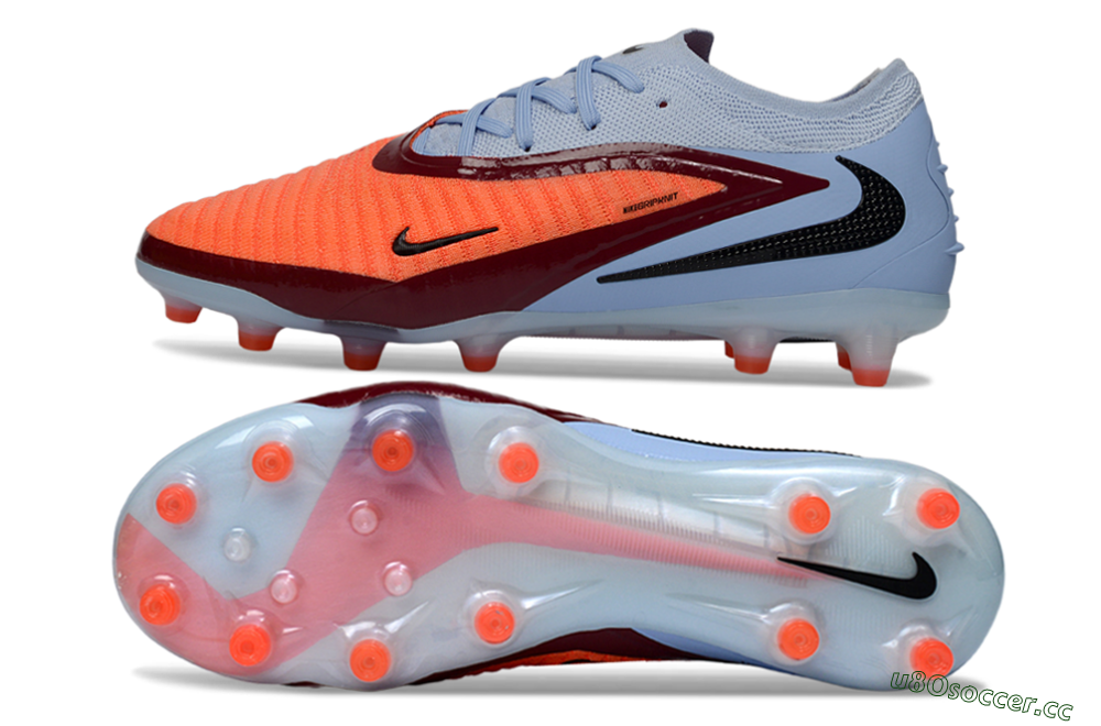 Unisex Nike Phantom 6 Elite AG Artificial Grass Low-Tops Football Boots - Red/Jade/Black 1