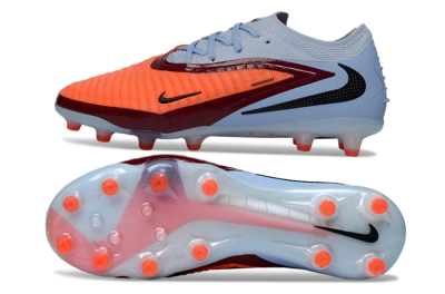 Unisex Nike Phantom 6 Elite AG Artificial Grass Low-Tops Football Boots - Red/Jade/Black