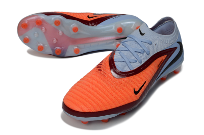 Unisex Nike Phantom 6 Elite AG Artificial Grass Low-Tops Football Boots - Red/Jade/Black