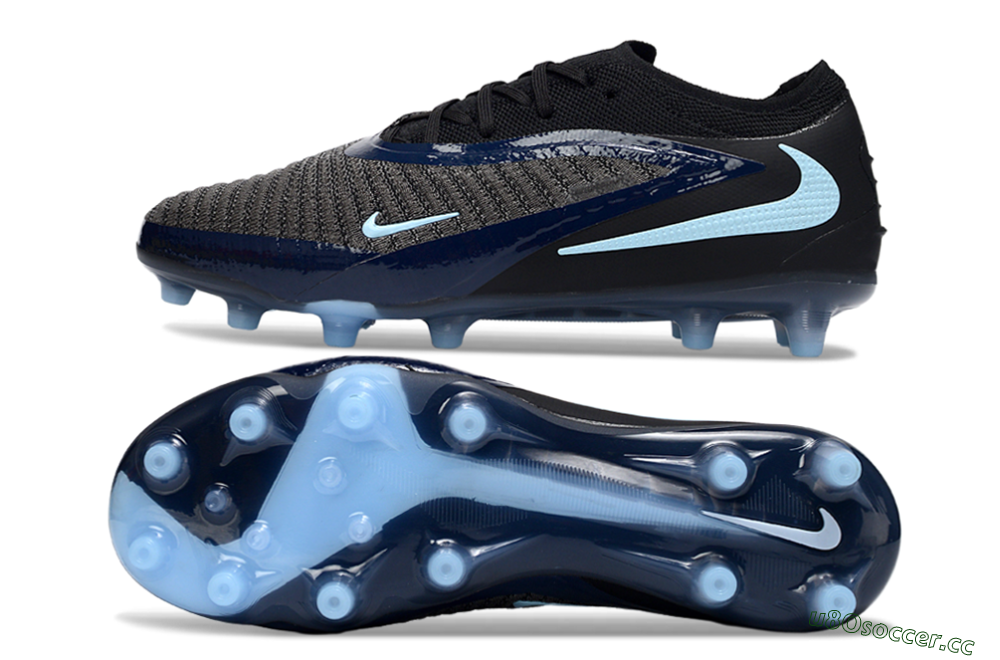 Men's Nike Phantom 6 Low Elite AG Artificial Grass Low-Tops Football Boots - Grey/Black/Jade 1