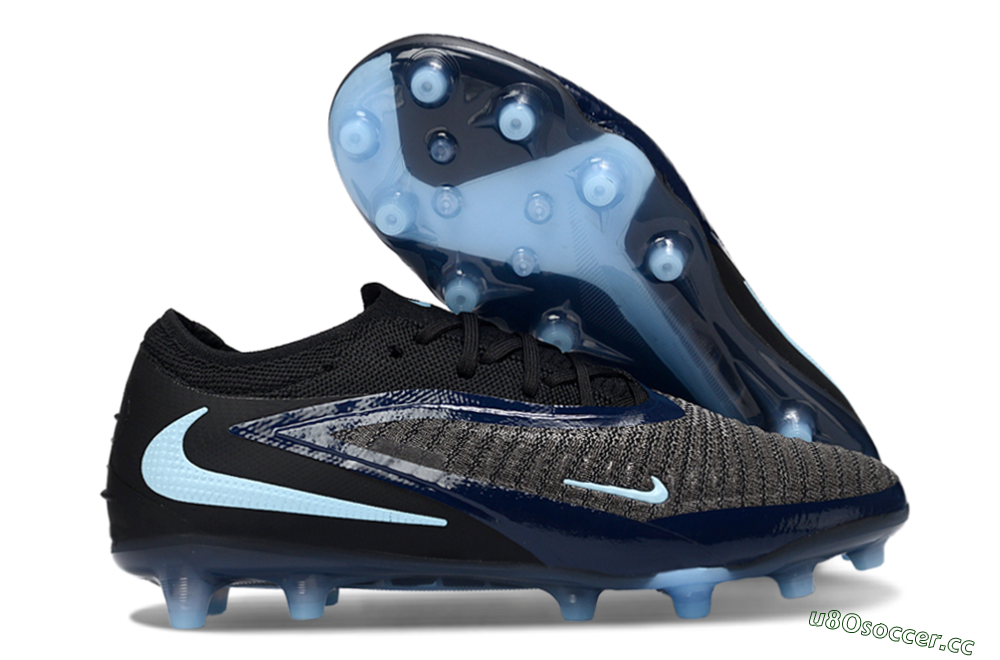 Men's Nike Phantom 6 Low Elite AG Artificial Grass Low-Tops Football Boots - Grey/Black/Jade 2