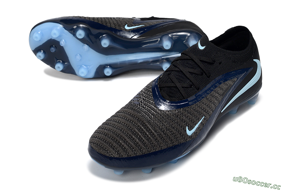 Men's Nike Phantom 6 Low Elite AG Artificial Grass Low-Tops Football Boots - Grey/Black/Jade 3