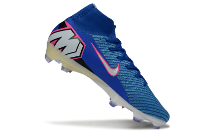 Men's Nike Air Zoom Mercurial Superfly 10 Elite FG Firm Ground High-Tops Football Boots - Blue/Electric Blue/Neon Pink