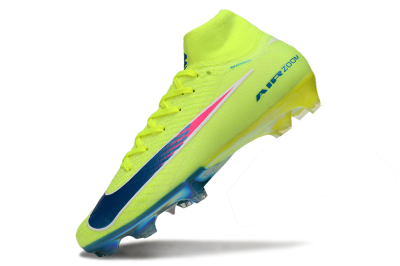 Unisex Nike Air Zoom Mercurial Superfly 10 Elite FG Firm Ground High-Tops Football Boots - Green/Luminous Green/Blue Shift